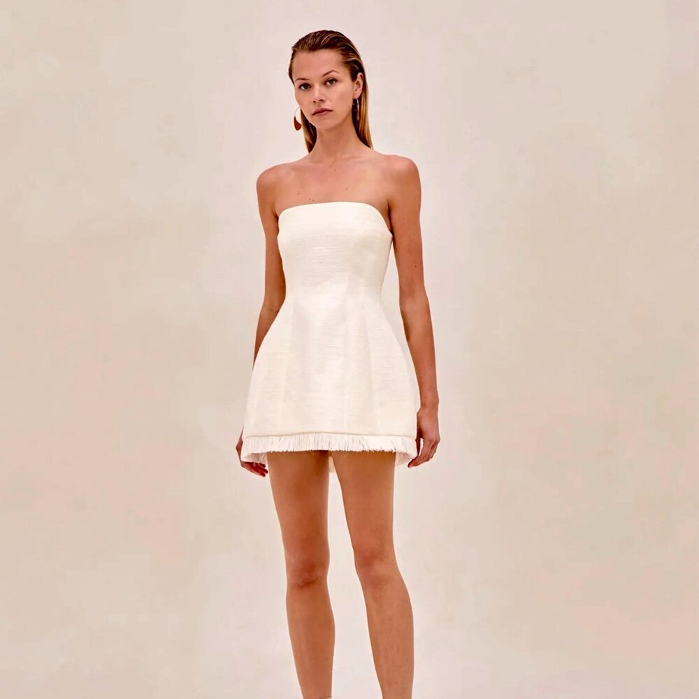 Alexis White Strapless Mini Dress